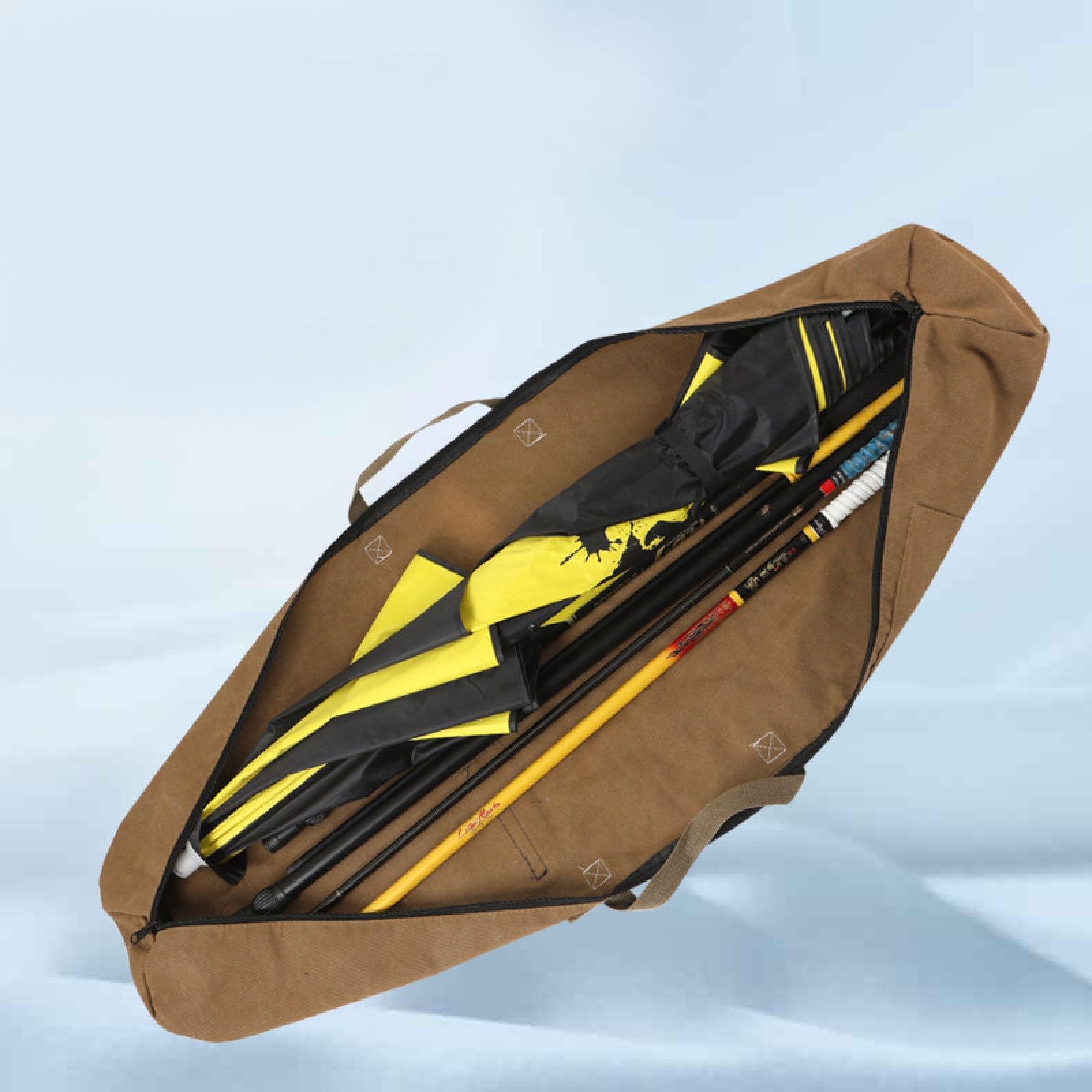 Bolsa Plegable portátil para caña de Pescar, Soporte para caña de Pescar, Bolsa de Almacenamiento, Funda para cañas de Pescar, Estuche para caña de Pescar,1.2m