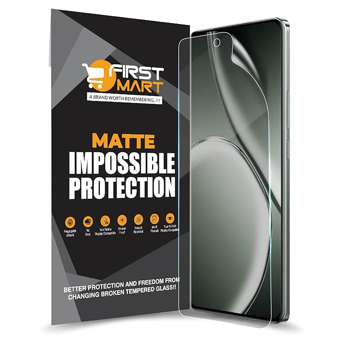FIRST MART Edge to Edge Screen Protector for Realme GT 6T and GT 6 with Installation Kit | Matte, Case Friendly Coverage, Ultra Thin Unbreakable Membrane