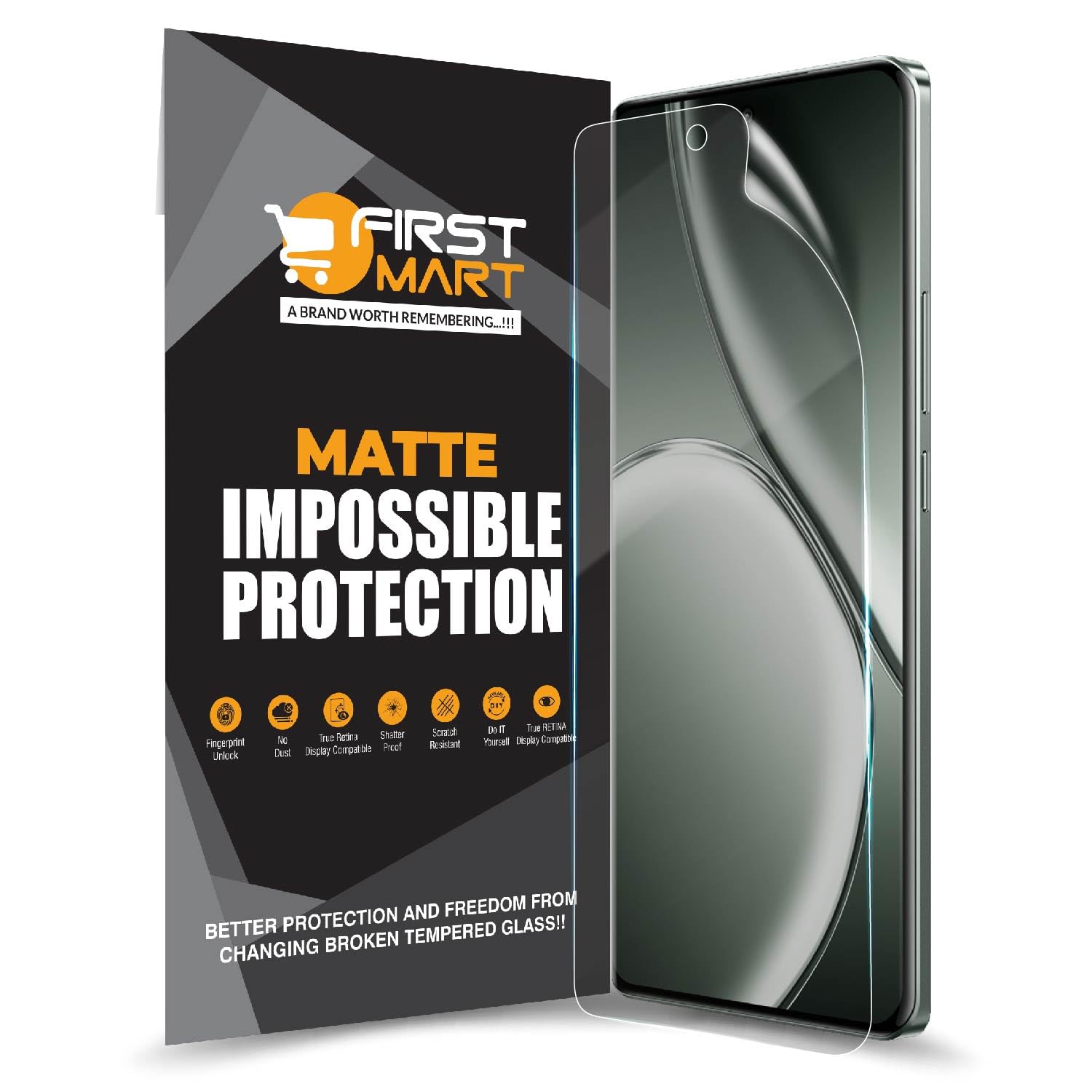 FIRST MART Screen Protector for Realme GT 6T 5G / Realme GT 6 - Nano Fiber Unbreakable Membrane Case Friendly Full Edge to Edge Screen Coverage & Installation Kit (Matte) (B0D5CSPWMK) Amazon Price History, Amazon Price Tracker