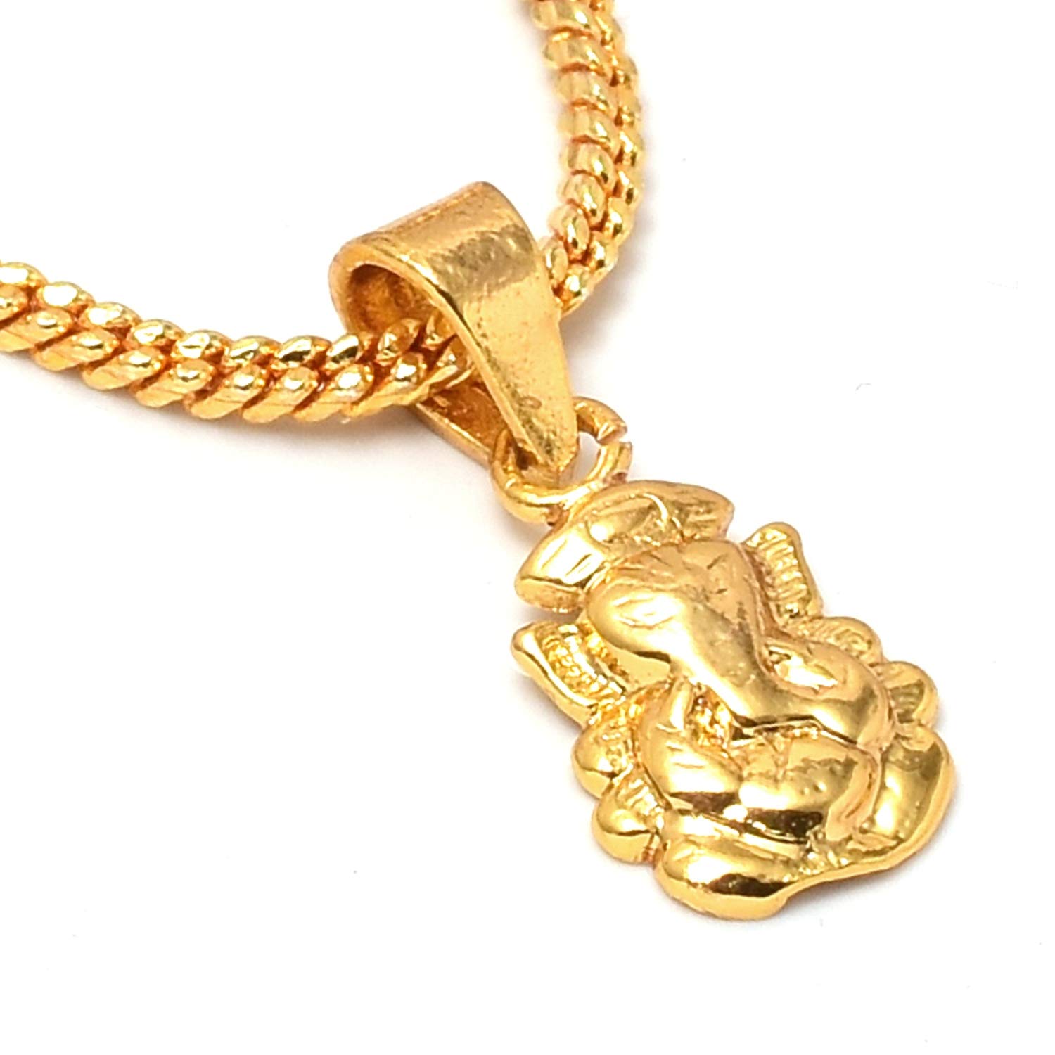 JewarHaat Pendant Ganesh Ji Locket Chain Gold Plated Long Size Jewelry for Men Women, Boys Girls, Unisex-image-10