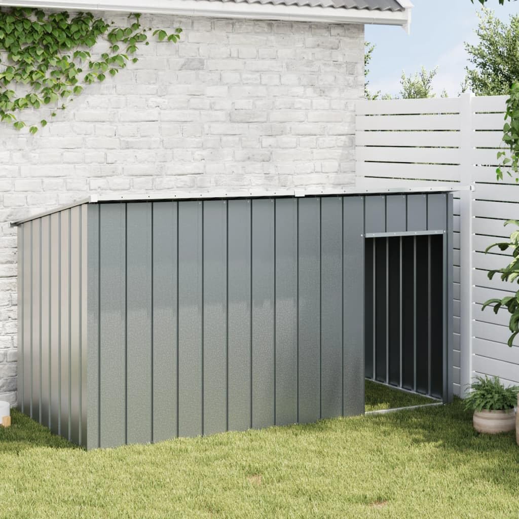 Festnight Perrera para Exterior Grande con Tejado Casa para Animales, Jaula para Jardín Patio Jaula Casetas de Perros Gallinero para Exterior Acero Galvanizado 196 x 91 x 110 cm