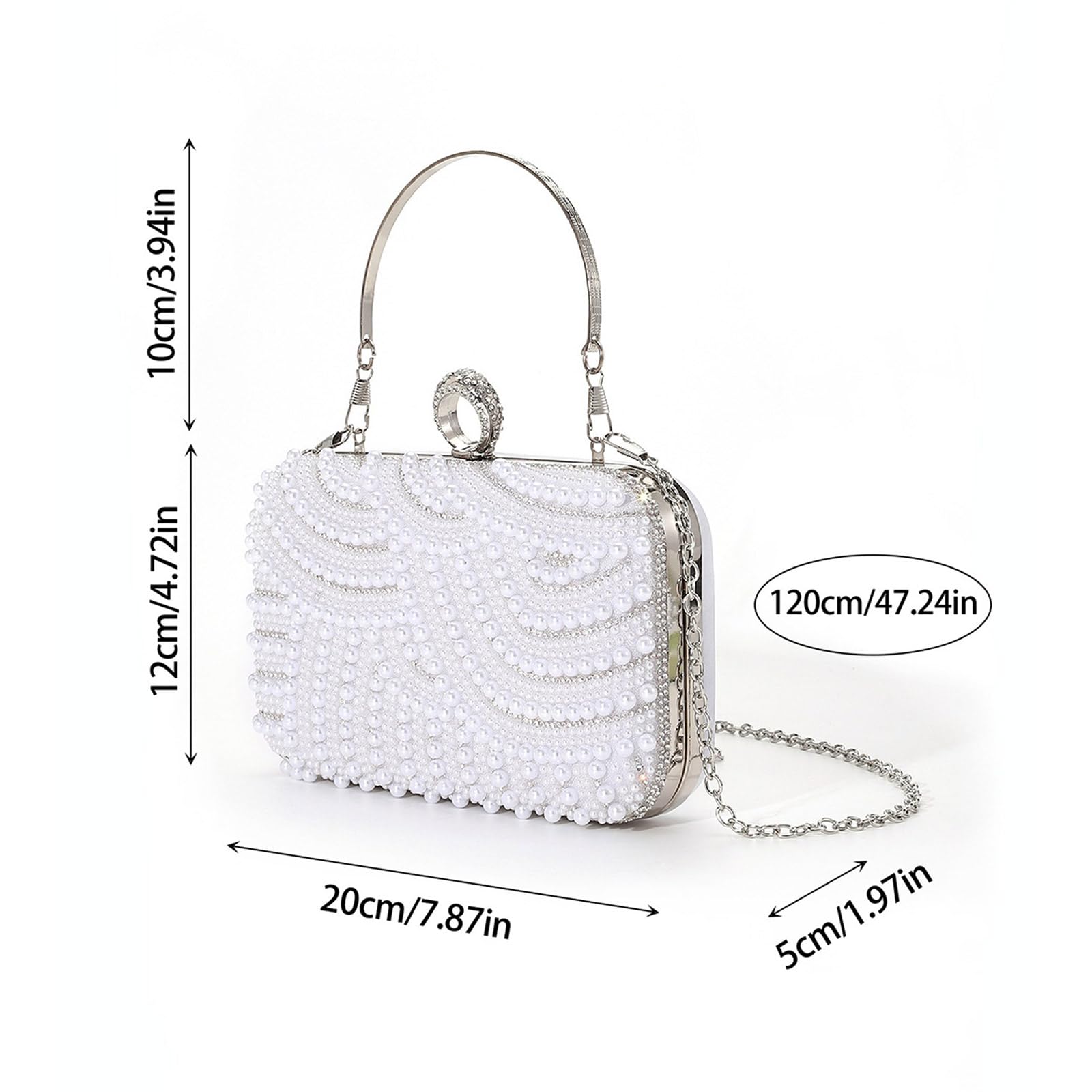 Borsa da sposa Borsa da con perline Borsa a catena