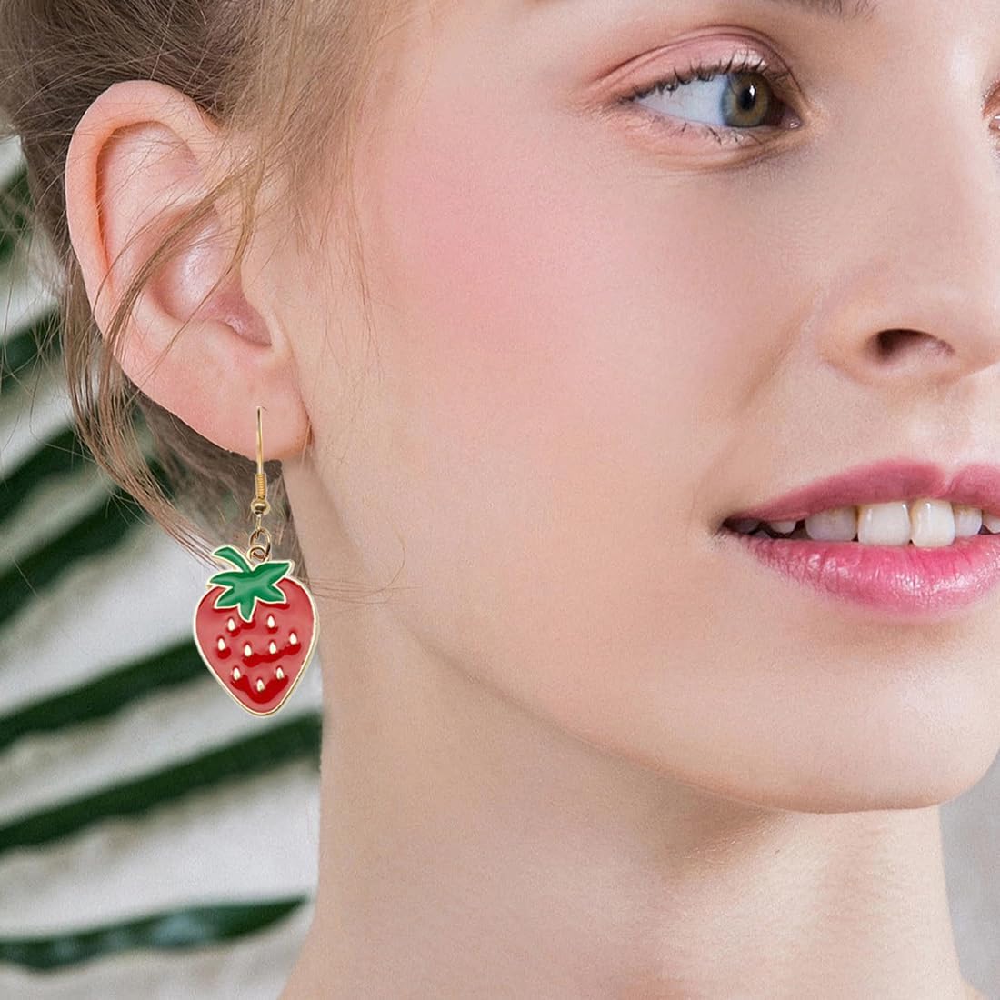 Strawberry Earrings for Women Cute Dangle Drop Earrings Ideal Strawberry Costume Jewelry Valentine's Day Gift for Her - Image 7