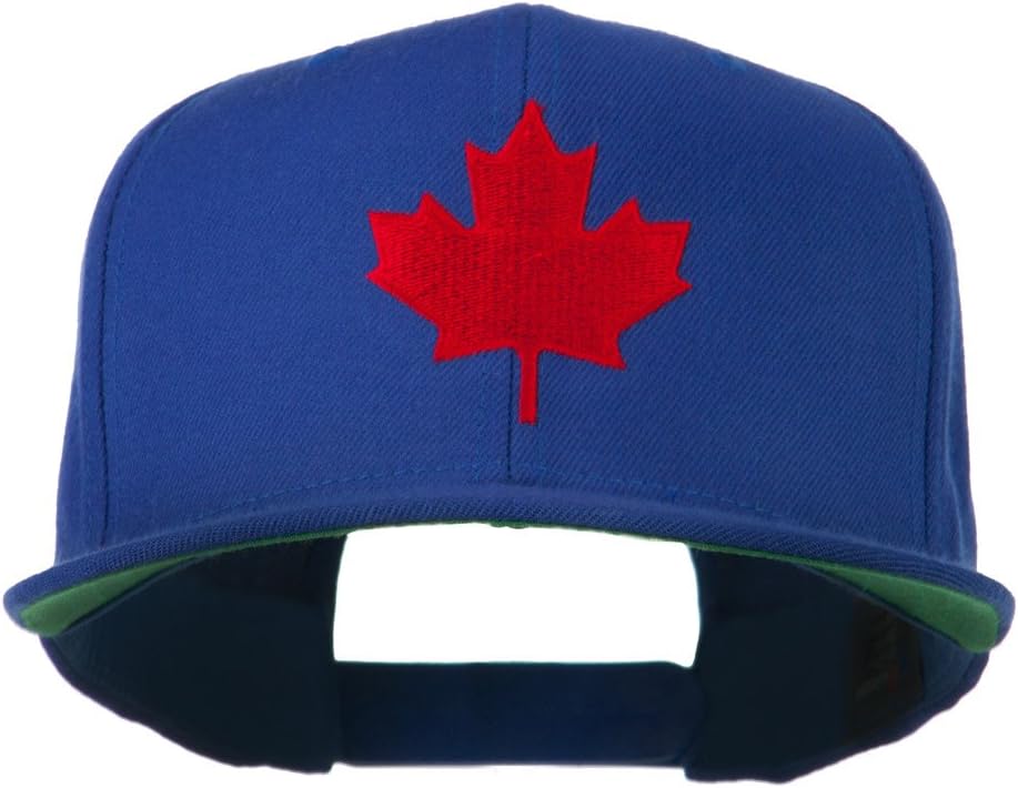 Canada Maple Leaf Embroidered Flat Bill Cap
