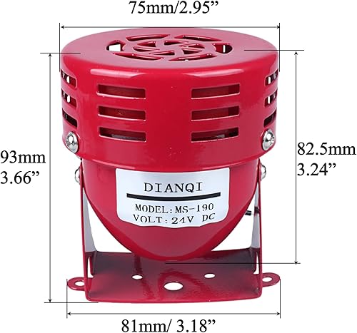 Miniatura 2 de DC24V, 120dB Mini sirena de motor eléctrico, alarma de motor, timbre de alarma de sonido de timbre para adecuado para información de advertencia de