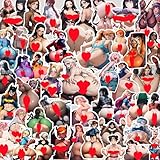 48pcs Sexy Anime Stickers Collection - Hentaii Stickers Having Sex, Naked Girl & Lewd Waifu Designs for Adults - Premium Hentaii Figure Stickers,for Car Laptop Skateboard Motorcycle Decoration
