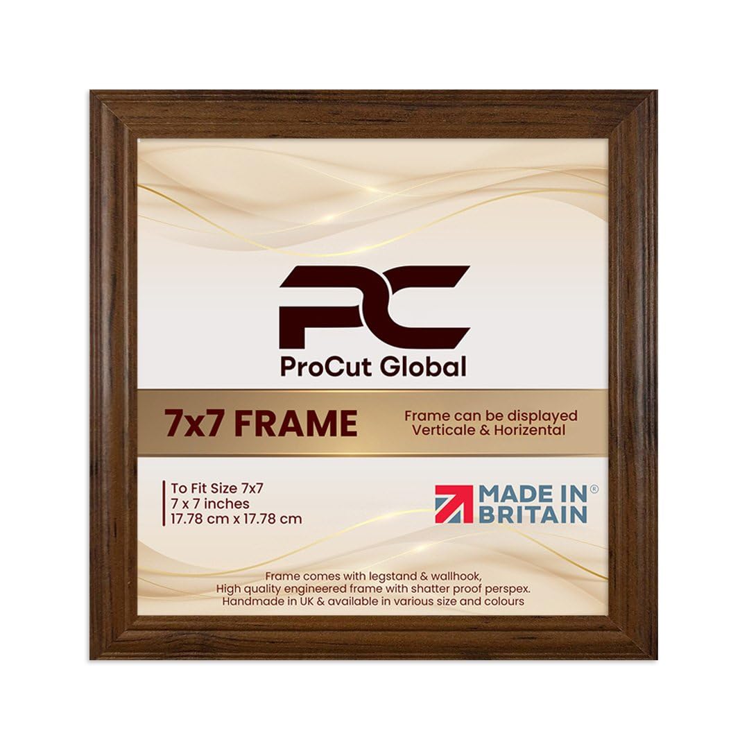 Procut Global Classic Walnut Picture Frames For Photos - 7x7"