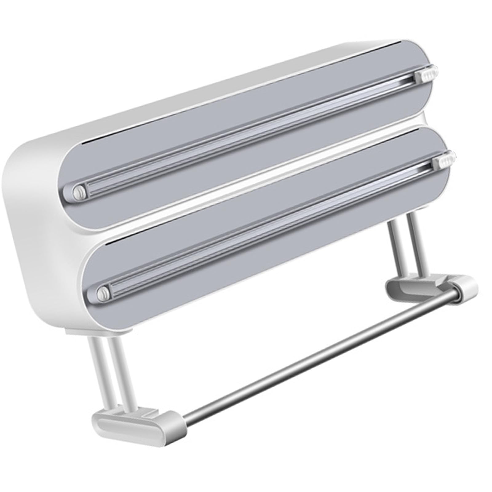 NVOQILIN Multi Purpose Wrapping Dispenser with Built in Cutter for Foil Parchment and Cling Film Remote Tissue Dispenser