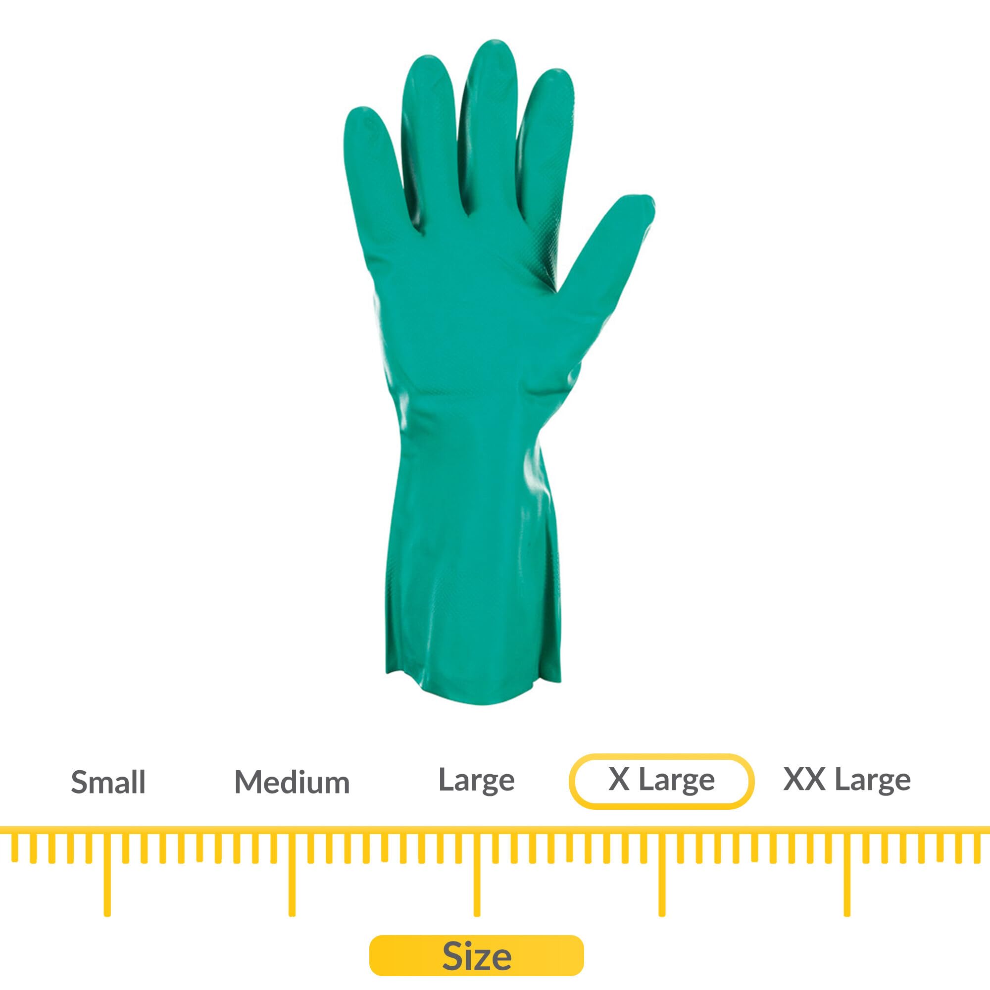 BRIXWELL QK29-003 Gloves,Nitrile Green X Large Size