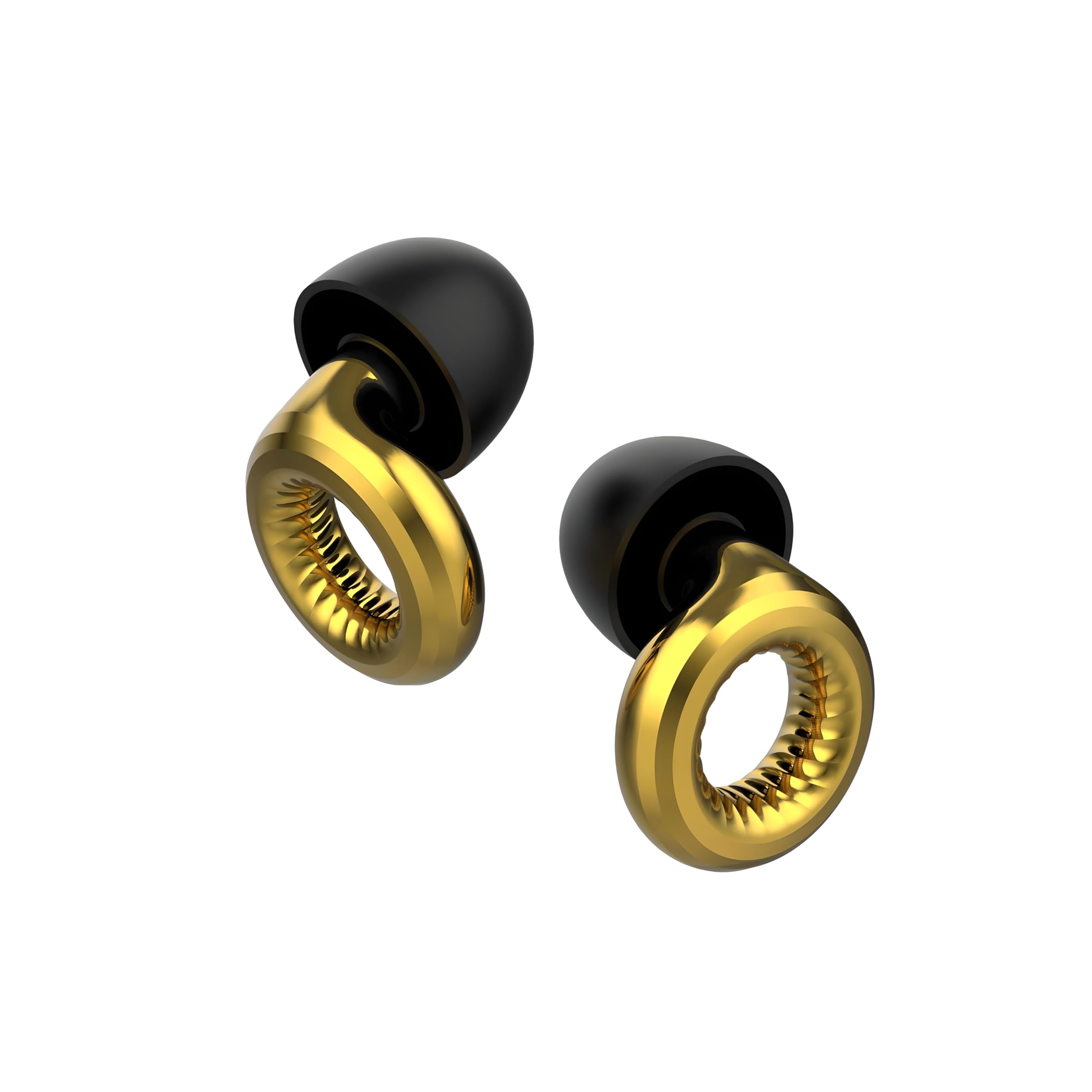 AudioFeel LIVE Radiant Gold - Tapones para los oídos de alta fidelidad para conciertos, fiestas, festivales y entornos ruidosos - 8 almohadillas en XS, S, M, L - Reducción de ruido de 16 dB -