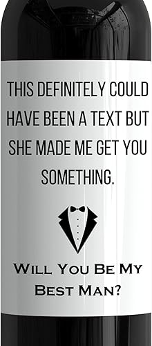 Juego de 1, 7 a 8 unidades, diseño de padrinos de boda, regalo de caja de regalo con texto en inglés "Will You Be My Groomman", regalo divertido de