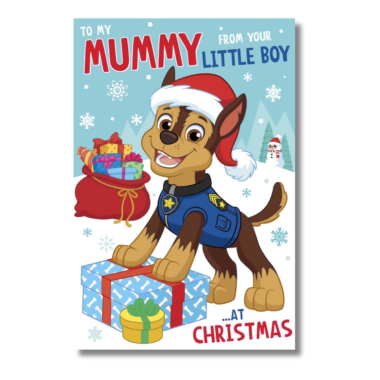 Official Paw Patrol Christmas Card to My Mummy from My Little Boy