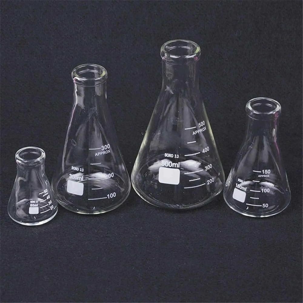 Vetreria da laboratorio Beuta conica in vetro 50/100/150/200/250/300/500/1000/2000/3000/5000ML G3.3 Forniture di laboratorio(2000ml)