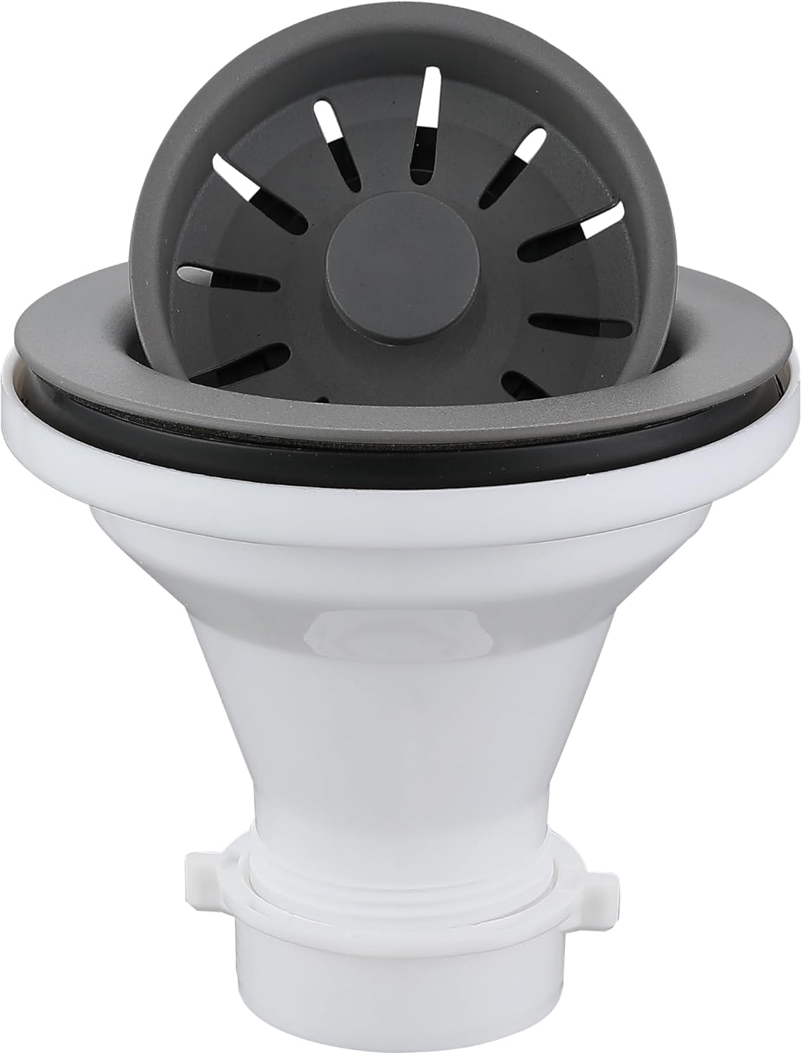 Karran QBSGR 3-1/2 in. Kitchen Sink Basket Strainer in Grey