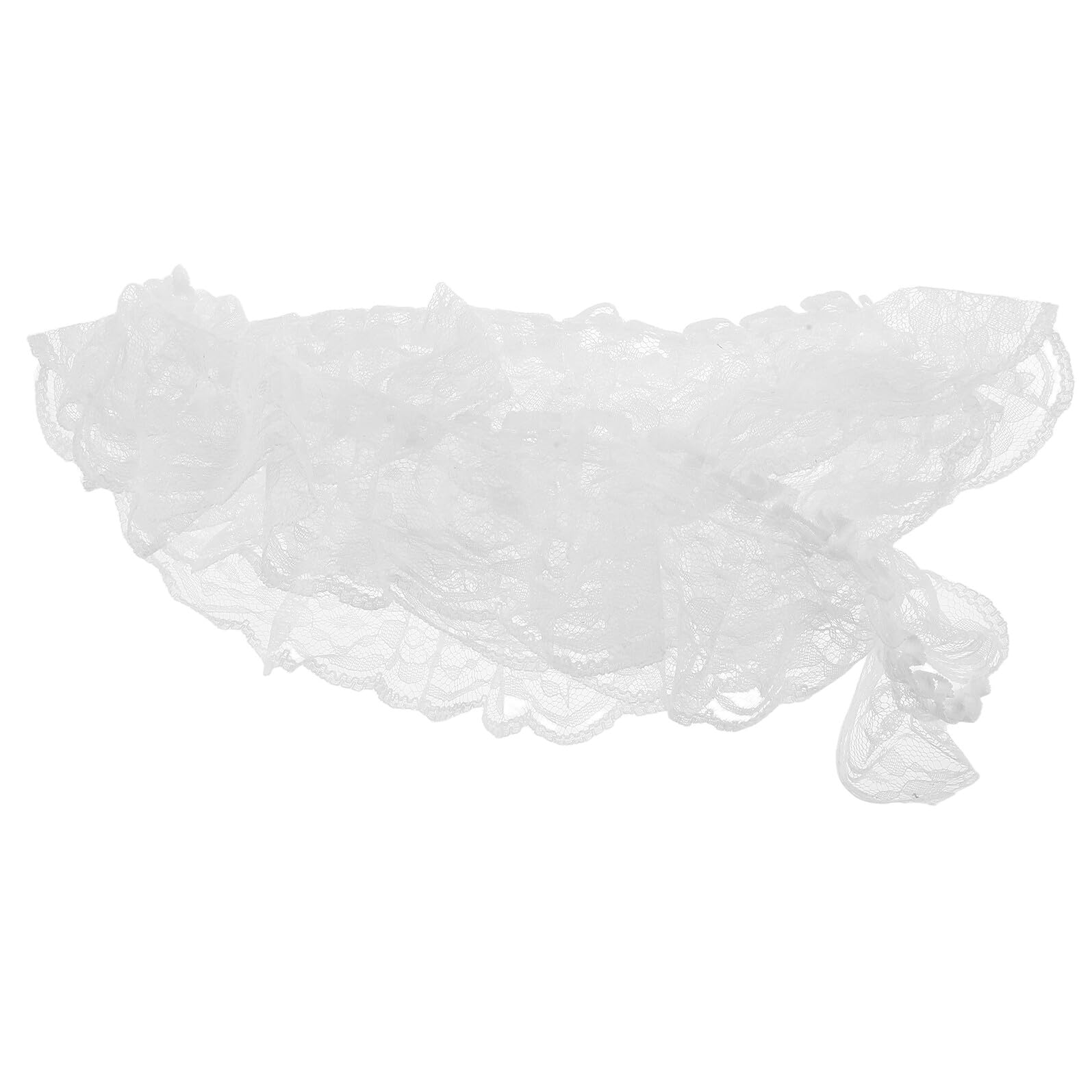 Alipis Ribete de Encaje Fruncido Color Marfil 6 Cm X 40 M, Cinta de Tela Bordada Plisada para Manualidades, Adornos de Ropa y Decoración de Vestidos, Accesorios Decorativos para Costura