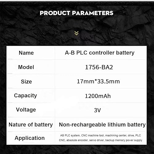 Miniatura 4 de XIAOXX (100 unidades) 3.0V 1756-BA2 1800mAh PLC batería de repuesto para Allen Bradley 1756-BA2 BR23A-AB 1745-B1