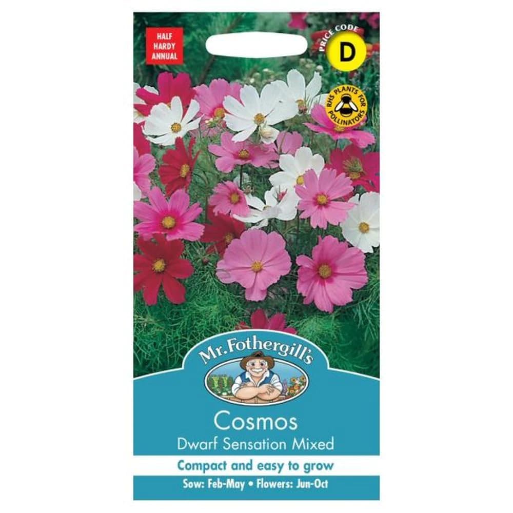 Mr Fothergill's 22494 Flower Seeds, Cosmos Dwarf Sensation Mixed