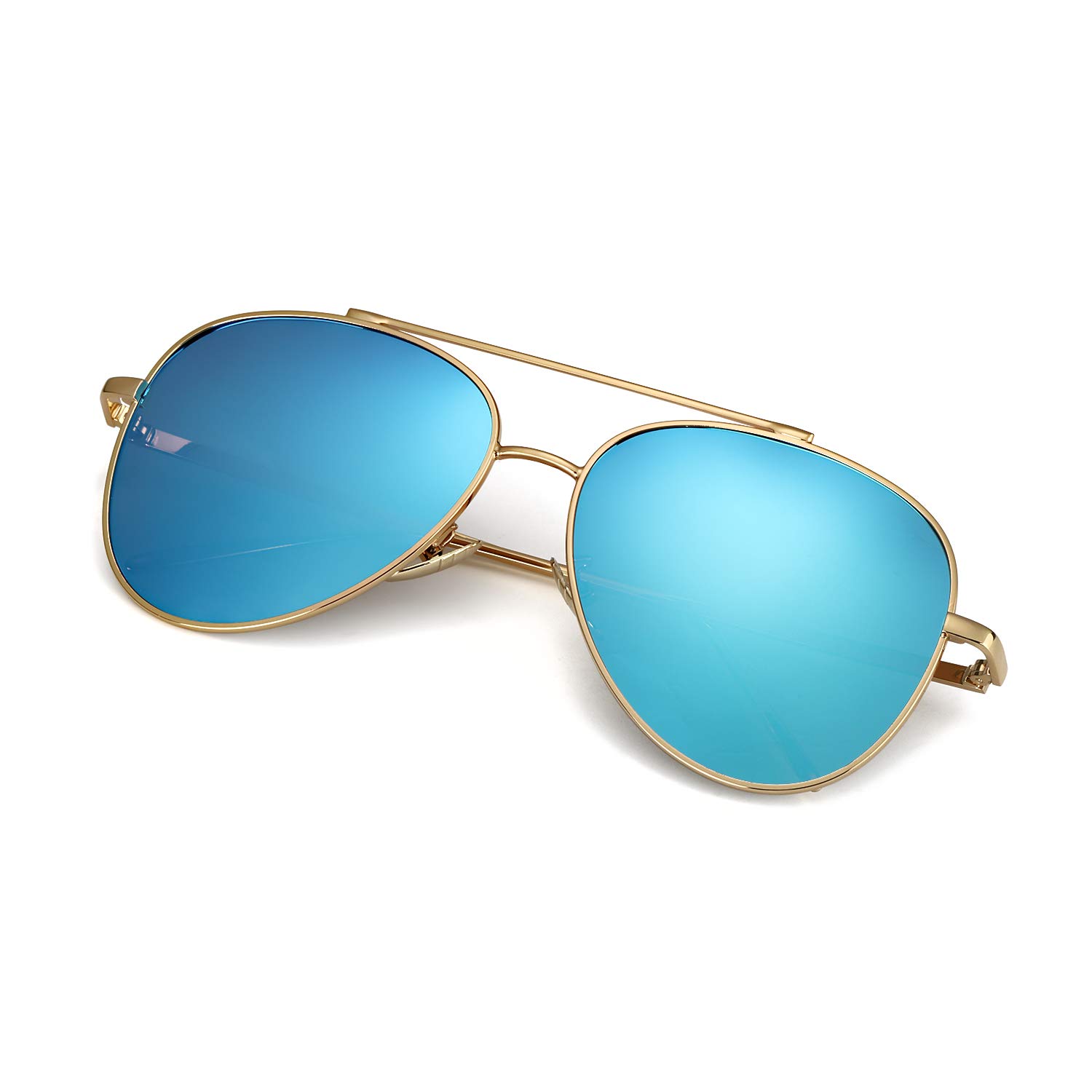 SODQW Aviator Sunglasses Women Polarized, Mirrored Lenses UV Protection, Fashion Large Frame Eyeglasses