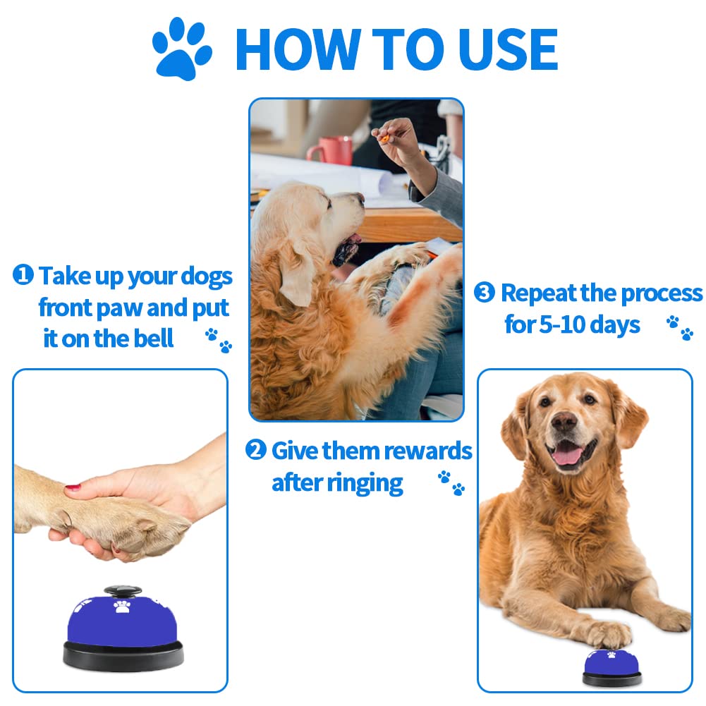 Paquete de 2 timbres de puerta para perros, campanas de entrenamiento para mascotas para salir al aire libre, dispositivo de entrenamiento y comunicación, campana grande para perro, gato,
