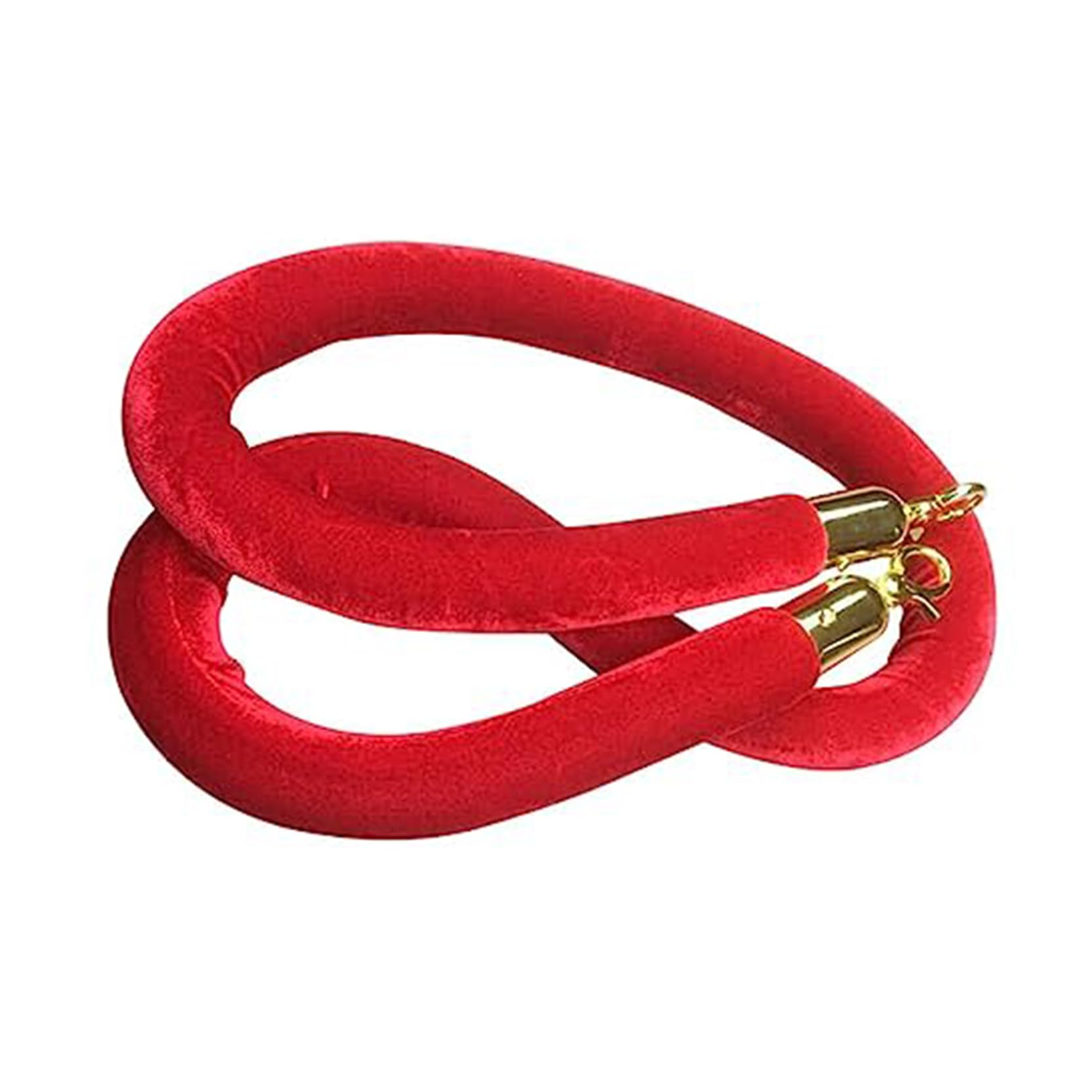 Cuerda de control de multitudes con ganchos dorados de 2 a 10 pies (60-305 cm), cuerda de barrera roja, ideal para restaurantes y hoteles, solución duradera de gestión de colas (tamaño: 90 cm)