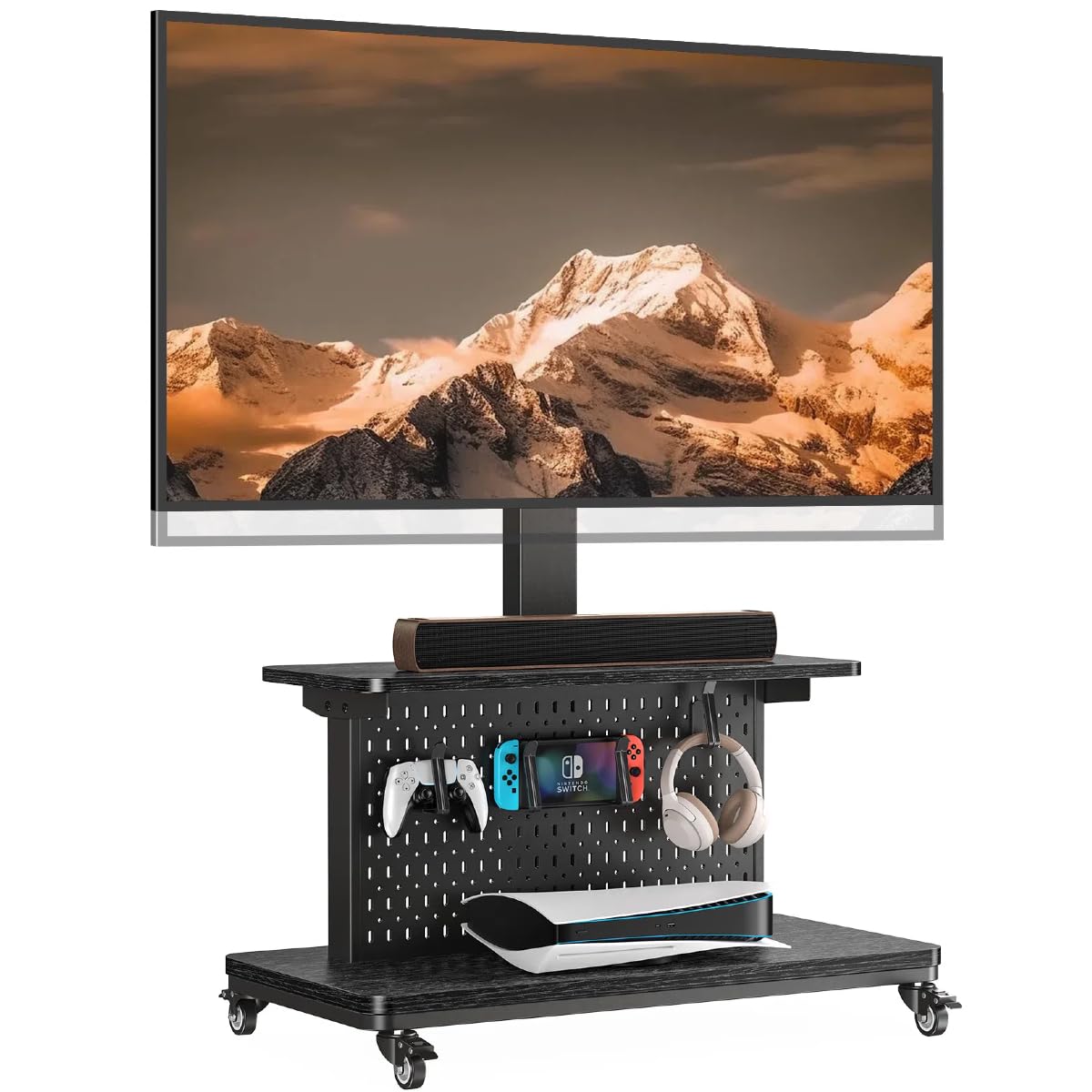 Amazon.com: Perlegear Motorized Mobile TV Stand on Wheels