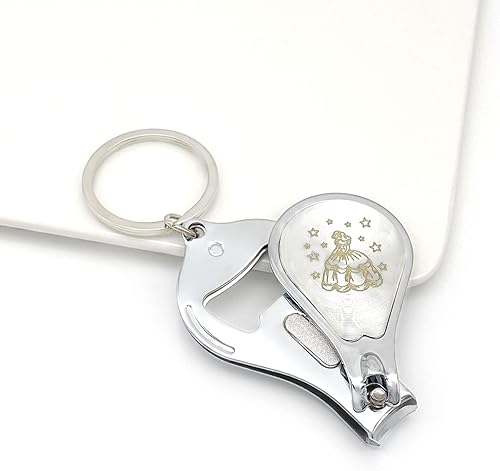 12 llaveros de Quinceañera Sweet 15 con cortaúñas y abridor de recuerdos de Sweet 15 Princesas cumpleaños fiesta recuerdo (dorado)