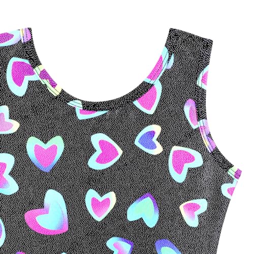 Image of HOZIY Gymnastics Leotards for Girls with Shorts Toddlers Biketards Rainbow Unicorn Dinosaur Mermaid Leopard Flower Galaxy