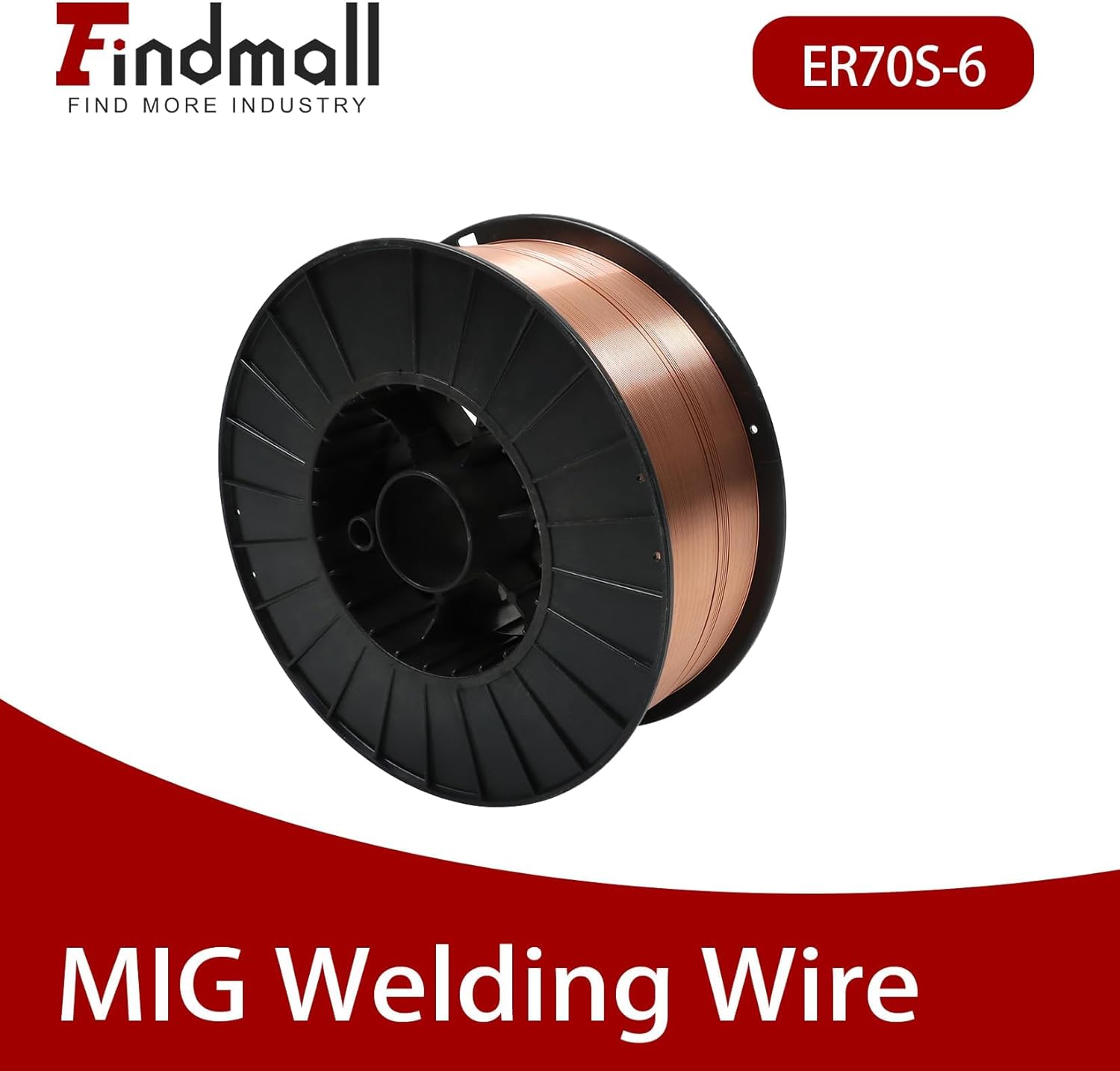 ER70S-6 Mild Steel 0.030 Inch MIG Welding Wire Low Splatter 44 Pound Spool Fit for All Position Gas Welding