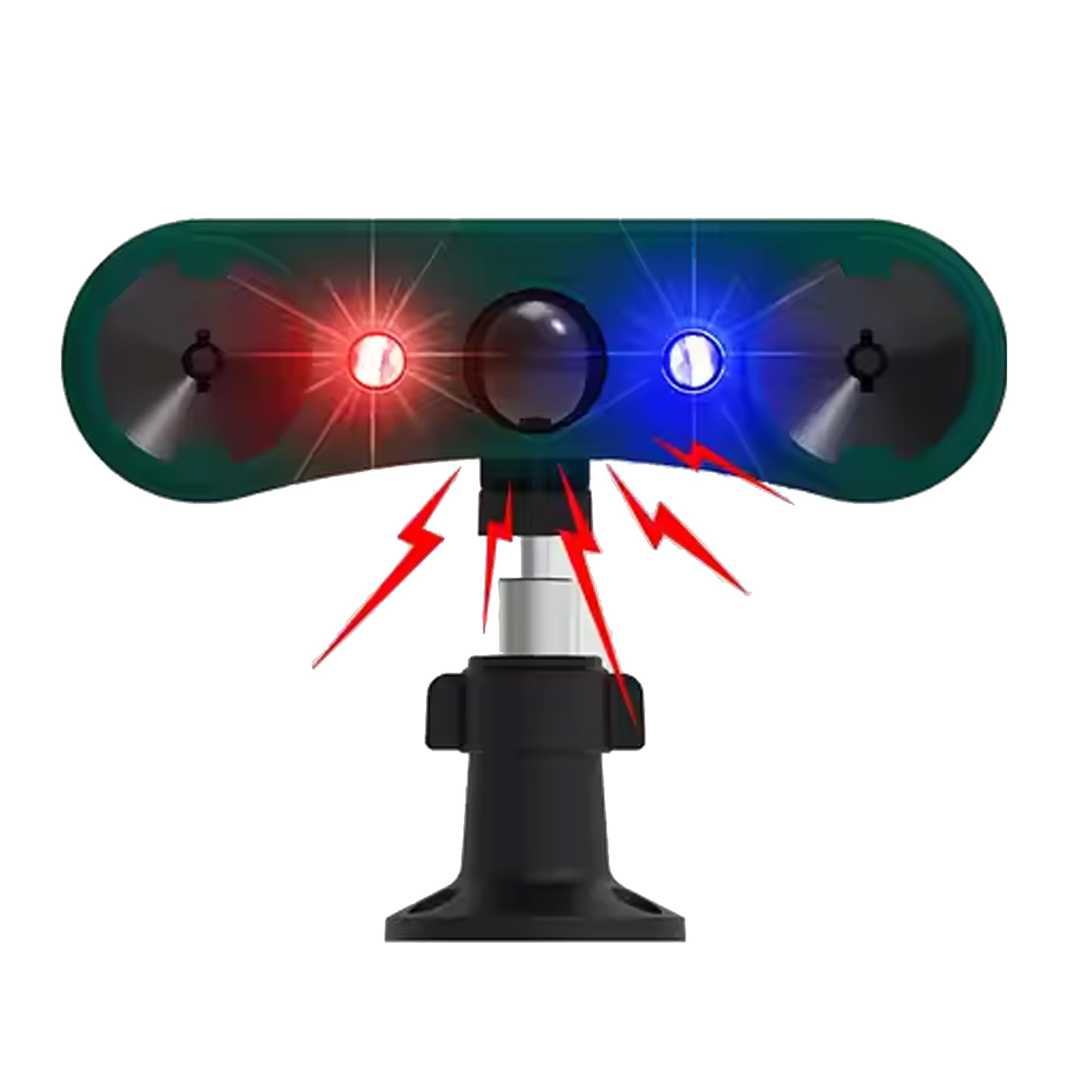 Alarma con Sensor de Movimiento Solar para Exteriores QXMH: Alarma de inducción infrarroja, 2 detectores de Movimiento para Exteriores con Sonido de 129 dB, luz roja/Azul