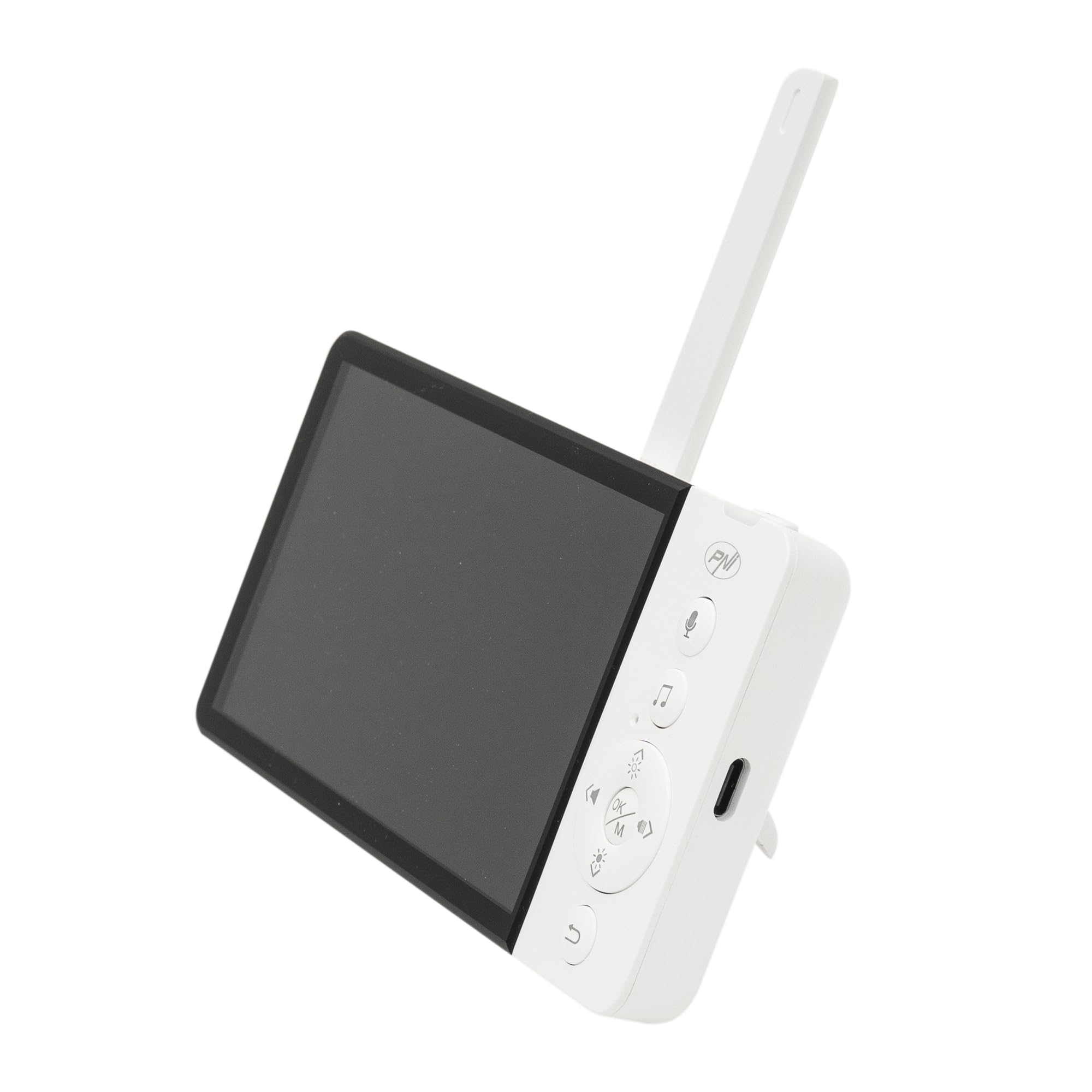 PNI Monitor de Video para bebé BM500 Pantalla de 5 Pulgadas inalámbrico 2.4 GHz, Sensor de Temperatura, VOX, visión Nocturna, función de Zoom, Canciones de Cuna