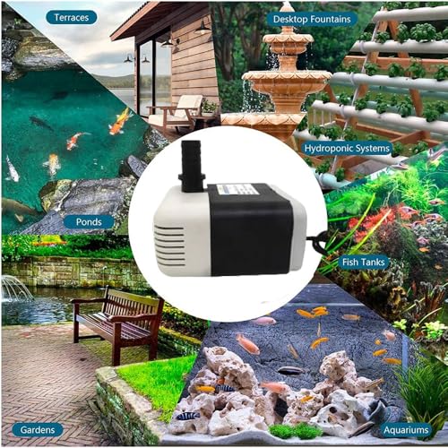 Image of MLD 18W Submersible Water Pump, 400L /H Flow Rate Pump for Cooler Aquarium Fountain AFP-1019(18 Watt,Multicolor) Pack of -1