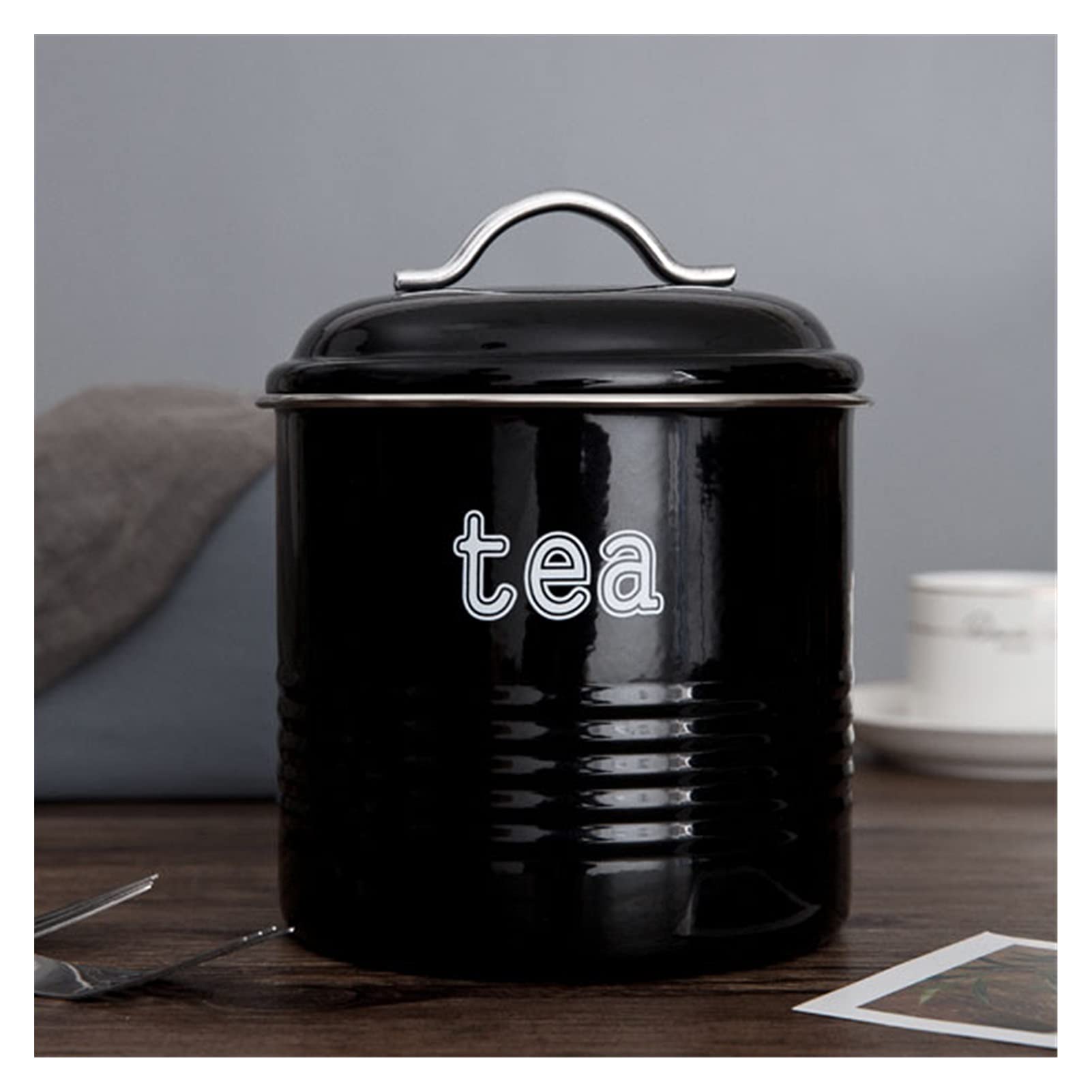 NGDFGR Coffee Canister Kitchen Storage Bottles&Jars For Coffee Sugar Tea Rice Metal Containar With Lids Storage Box Cans Food Container For Coffee Beans,Sugar,Tea (7),7