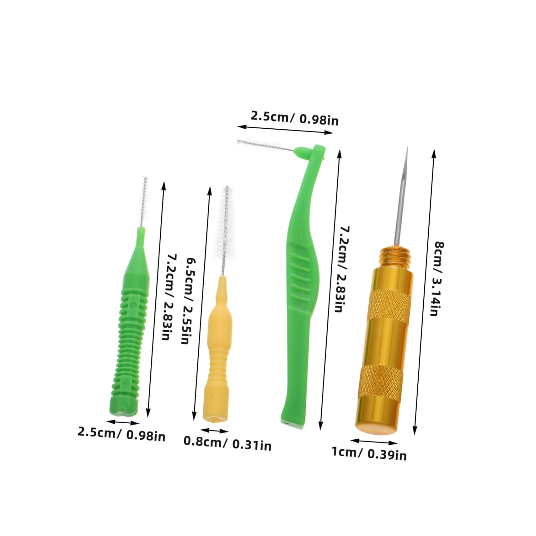 Operitacx 4pc Airbrush Cleaning Brush Kit Airbrush Tool Accessories Spray Brush Cleaning Set