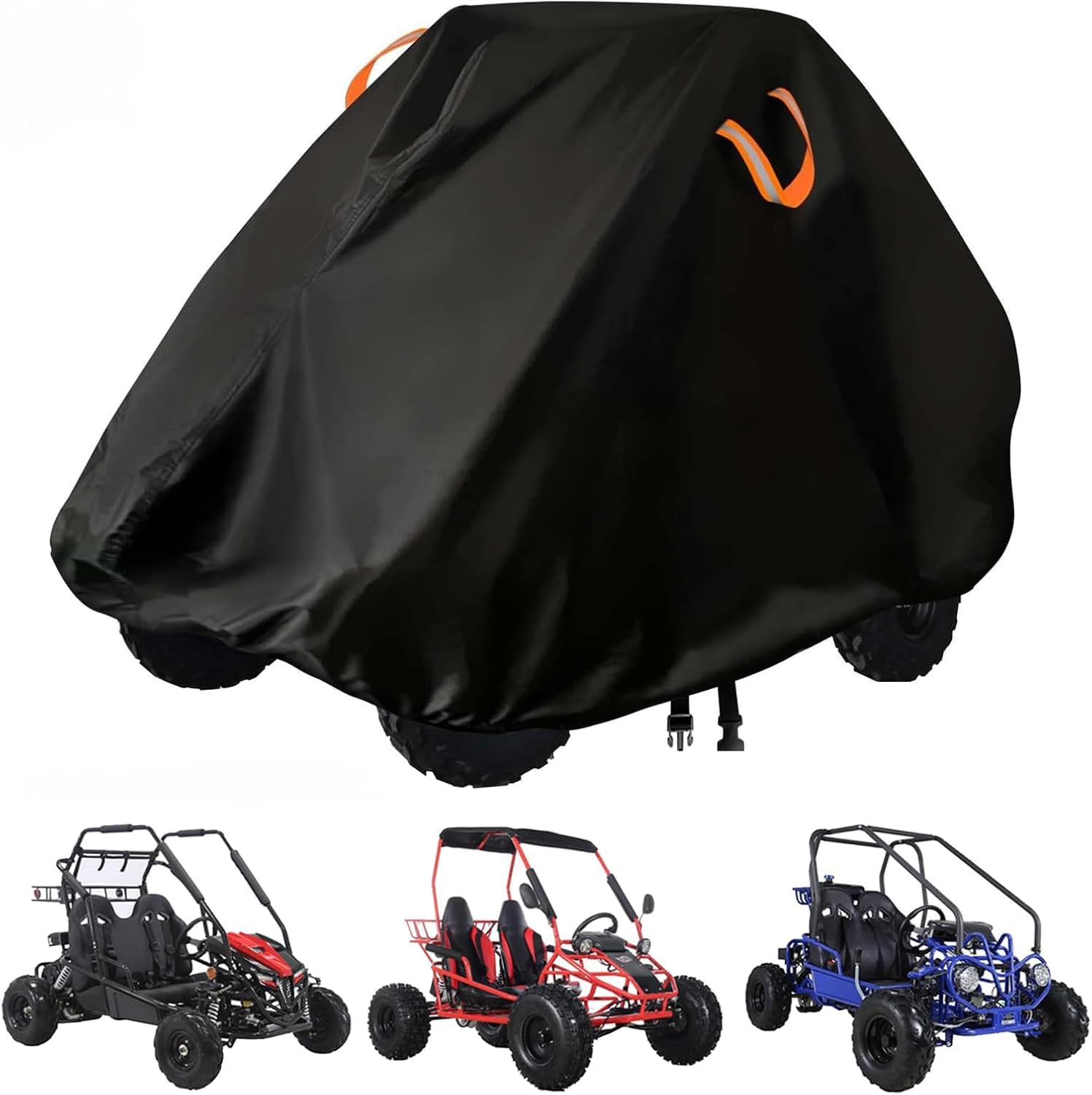 Go Kart Cover for Manco Marauder 210, Water Resistant Outdoor All-Weather Go Kart Storage Cover, Universal Fit for Most Off-Road Go Karts