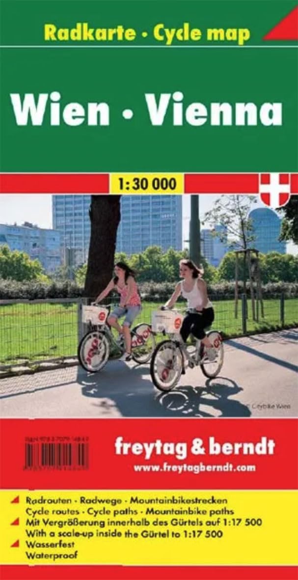 Wien cycle map f&b r/v: Fietskaart 1:30 000: Fietskaart Schaal 1:30 000