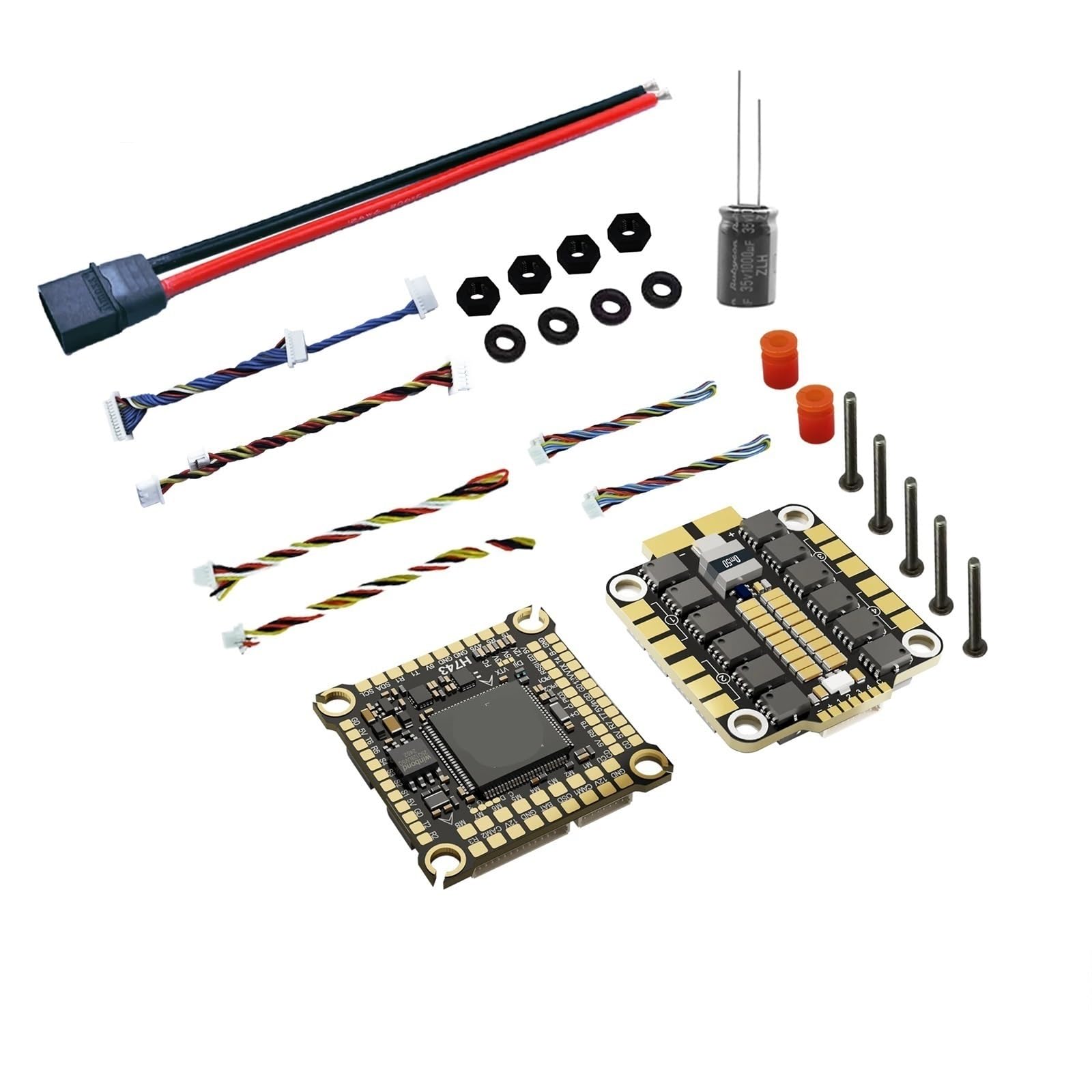 Compatibile con DAKEFPV H743 Flight Controller Stack con barometro OSD 70A ESC for droni FPV(H743 FC)