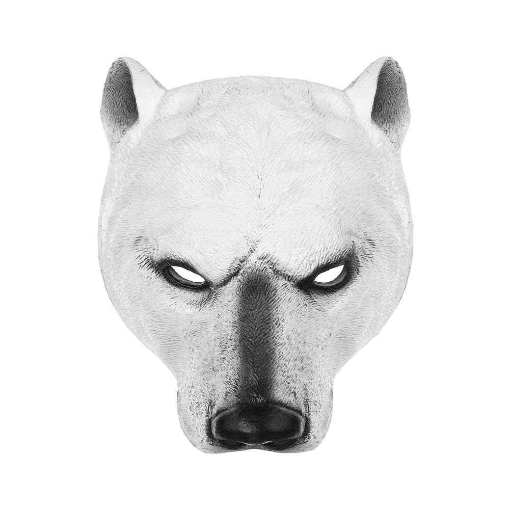 JNGUOSICN Halloween Bear Face Mask 3D Novelty Animal Cosplay Face Cover Realistic Funny Head Mask PU Soft Headwear Party Dress Up Photo Props for Masquerade Carnival Makeup Theme Party