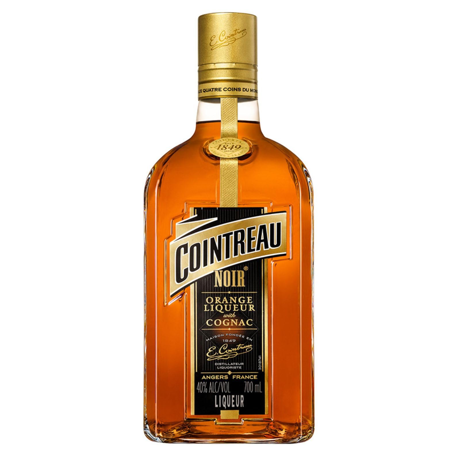 Cointreau Noir Orangenlikör mit 40% vol. | Einzigartige Komposition aus feinstem Cointreau Orangenlikör und Rémy Martin Cognac (1 x 0,7l)