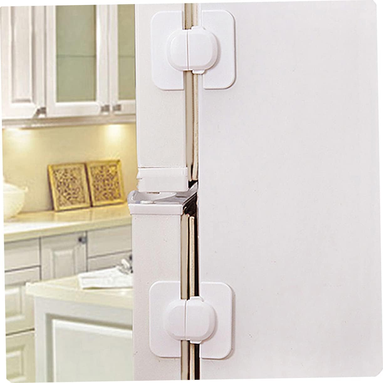 Hemoton 4pcs Safety Lock for Fridge Childproof Lock for Refrigerator Boys and Girls Easy to Install Random Color