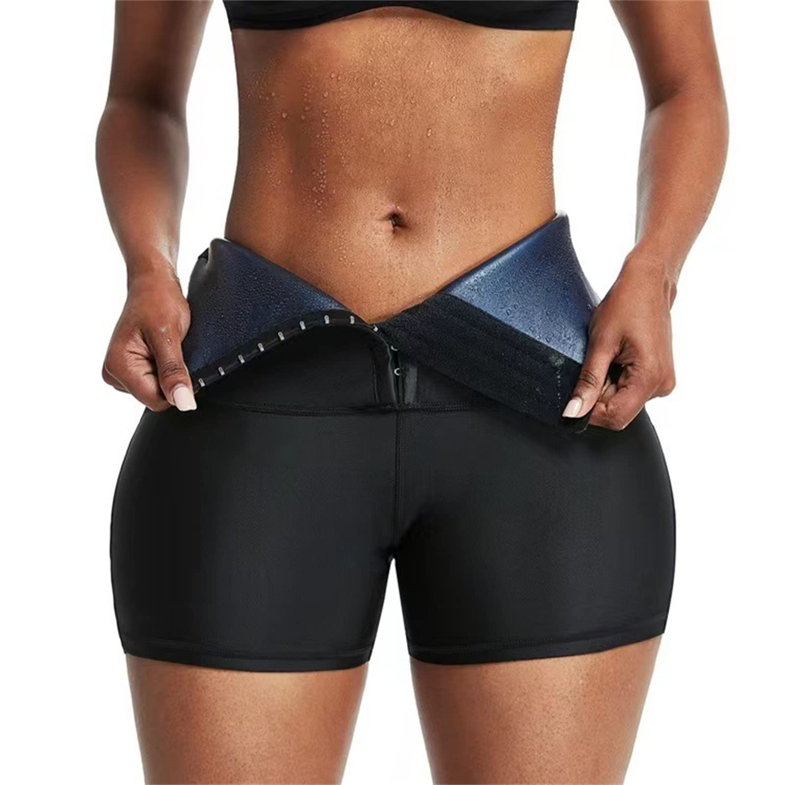 Waist Trainer for Women Latex Sport Shapewear,Women Sauna Shorts High Waisted Waist Trainer Slimming Workout Capris Shapewear.
