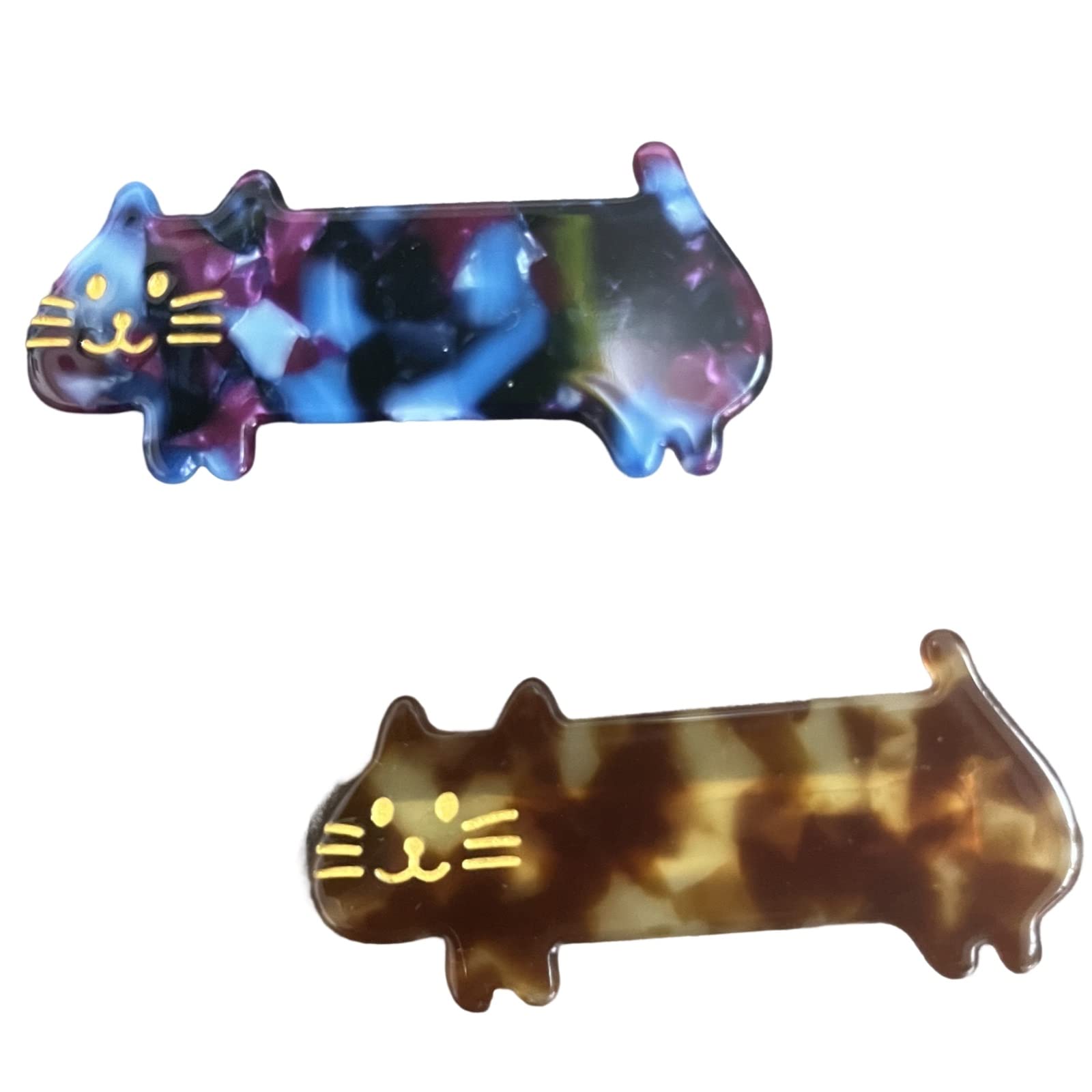 Amazon.co.jp: (ADOSSY) ねこ ヘアクリップ セット 2個 前髪 小さめ