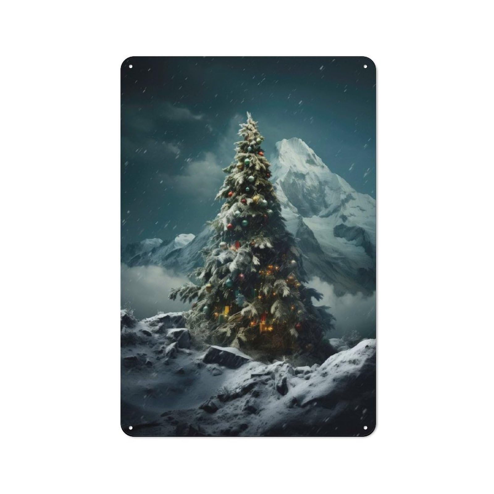 Metal Wall Sign 30x20cm Featuring Merry Christmas for Workshop Wall, for Room Styling Across Workshops And Hobby Rooms