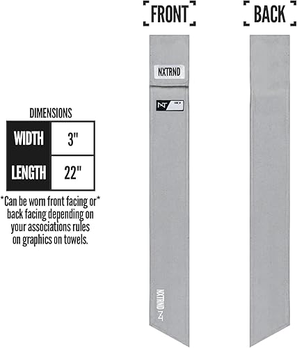 Miniatura 2 de Nxtrnd Streamer - Toalla de fútbol fina, toalla deportiva fina, seca las manos y accesorios de fútbol (gris claro)