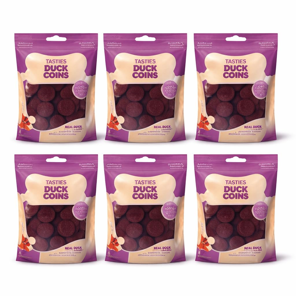 Chester’s Duck Coins Dog Treats 6 Pack 120g | Made with 75% Duck Meat, High Protein, Low Fat, Natural Chewy Dog Snacks