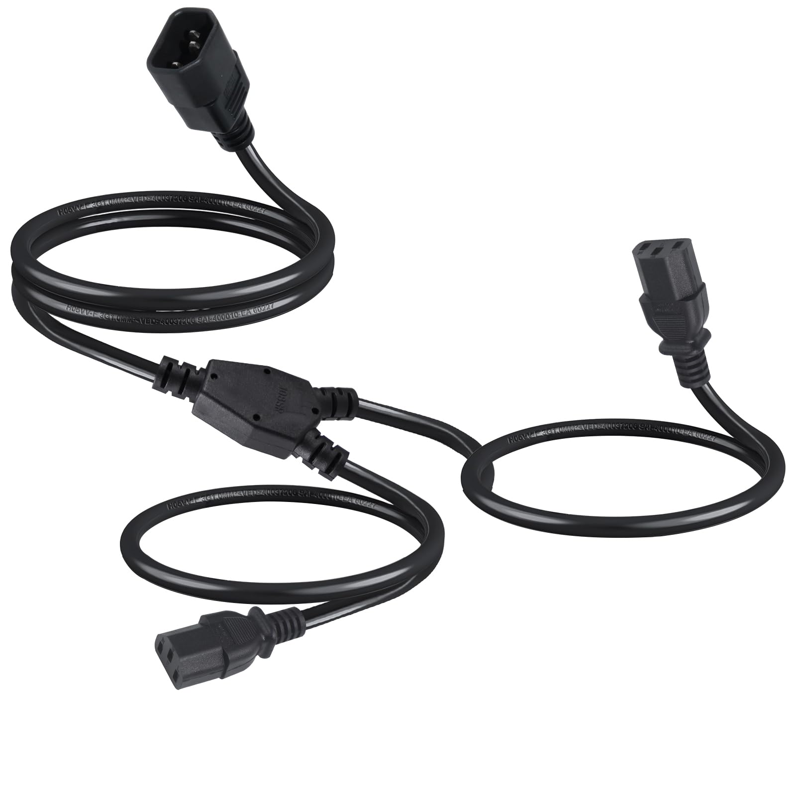 GELRHONR 60cm IEC C14 To 3x C13 Power Splitter Cord (1 To 3) - UPS Server Extension Cable - View #8