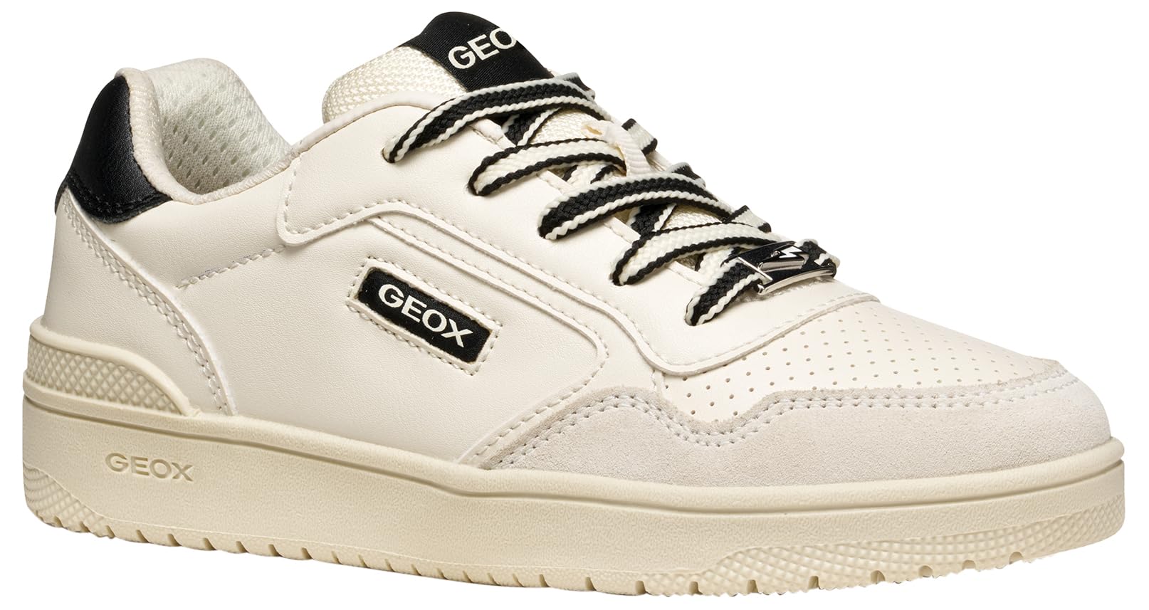 Geox J WASHIBA BOY Sneaker, LT Ivory, 3 UK