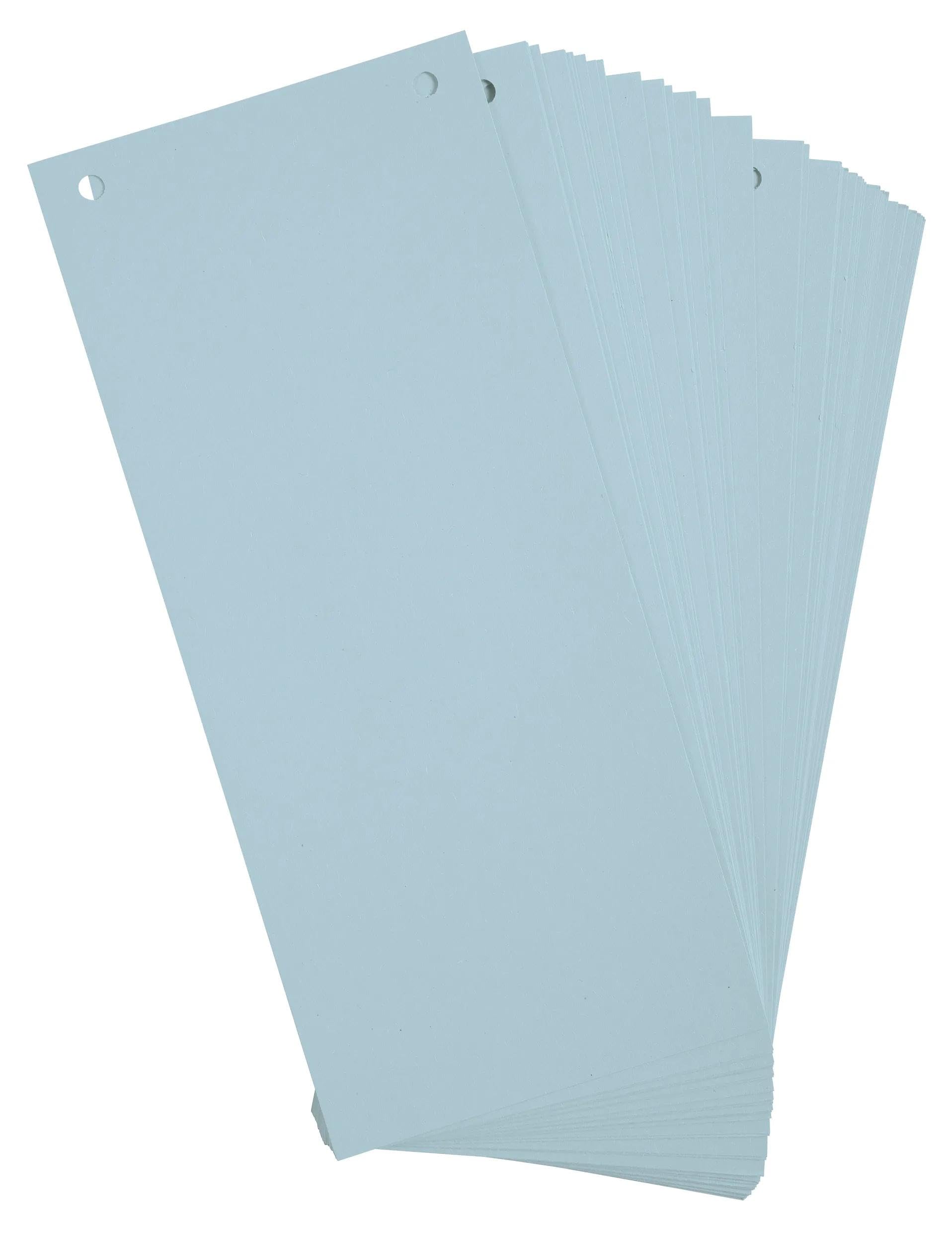 Exacompta - Cod. 13415B - Confezione da 12 pacchetti da 100 fogli divisori orizzontali a tinta unita e perforati Forever - divisori per raccoglitori o raccoglitori a leva - 105x240 mm - Azzurro