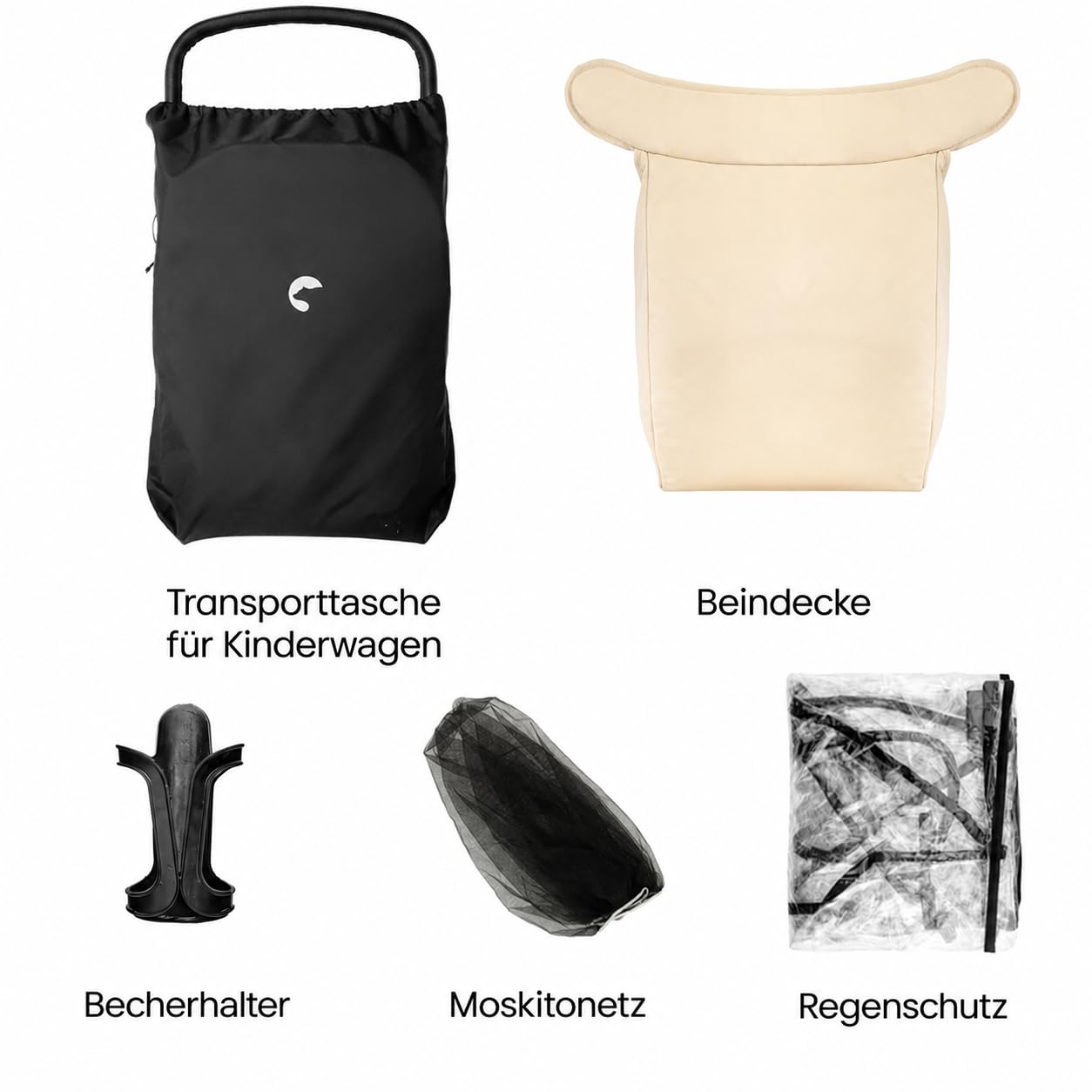 Fjällräv Passeggino Compatto Leggero Pieghevole con Chiusura a Una Mano Schienale Reclinabile Poggiapiedi Regolabile Cinture a 5 Punti Ruote Ammortizzate fino a 22 kg beige