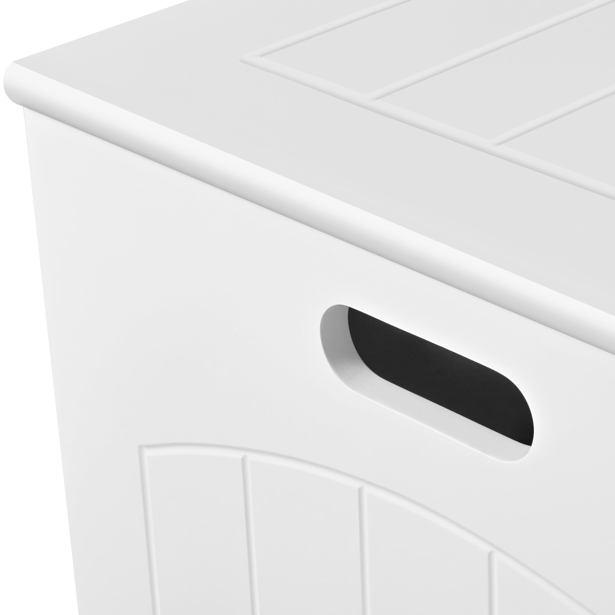 Yaheetech Mobiletto Portabiancheria da Bagno Cesto Sporco con Coperchio Armadietto Salvaspazio Organizzazione Bucato 39,5 × 39,5 × 61 cm