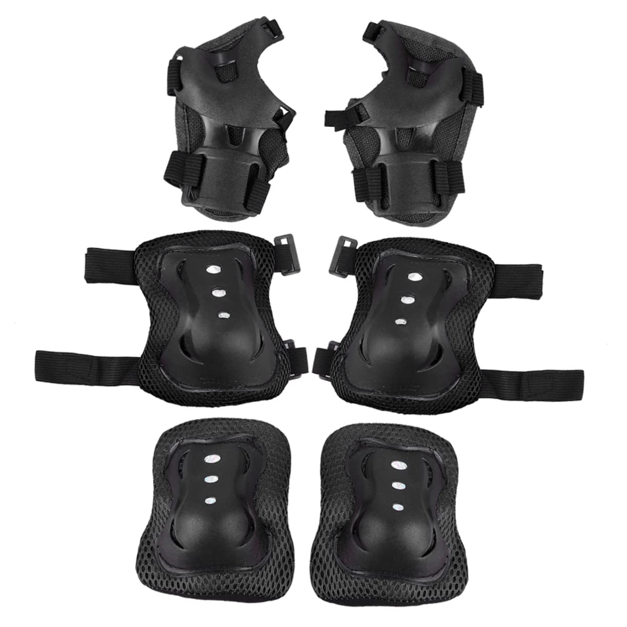 Yardwe 6pcs Boys and Girls Protective Gear Elbow Pads for Cycling Skateboarding Outdoor Sports Design Comfortable Safe